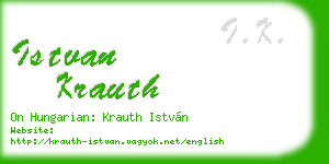 istvan krauth business card